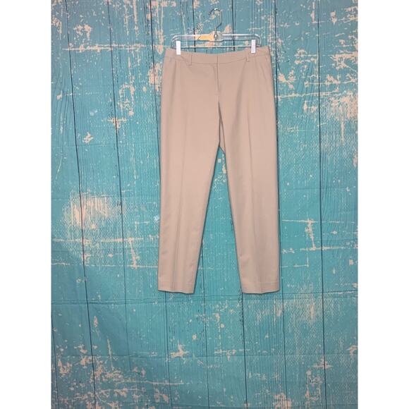 LaFayette 148 New York beige flat front straight legs pants size 6 - Picture 7 of 7